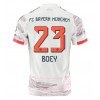 Bayern Munich Sacha Boey #23 Borta Kläder 2025-26 Kortärmad